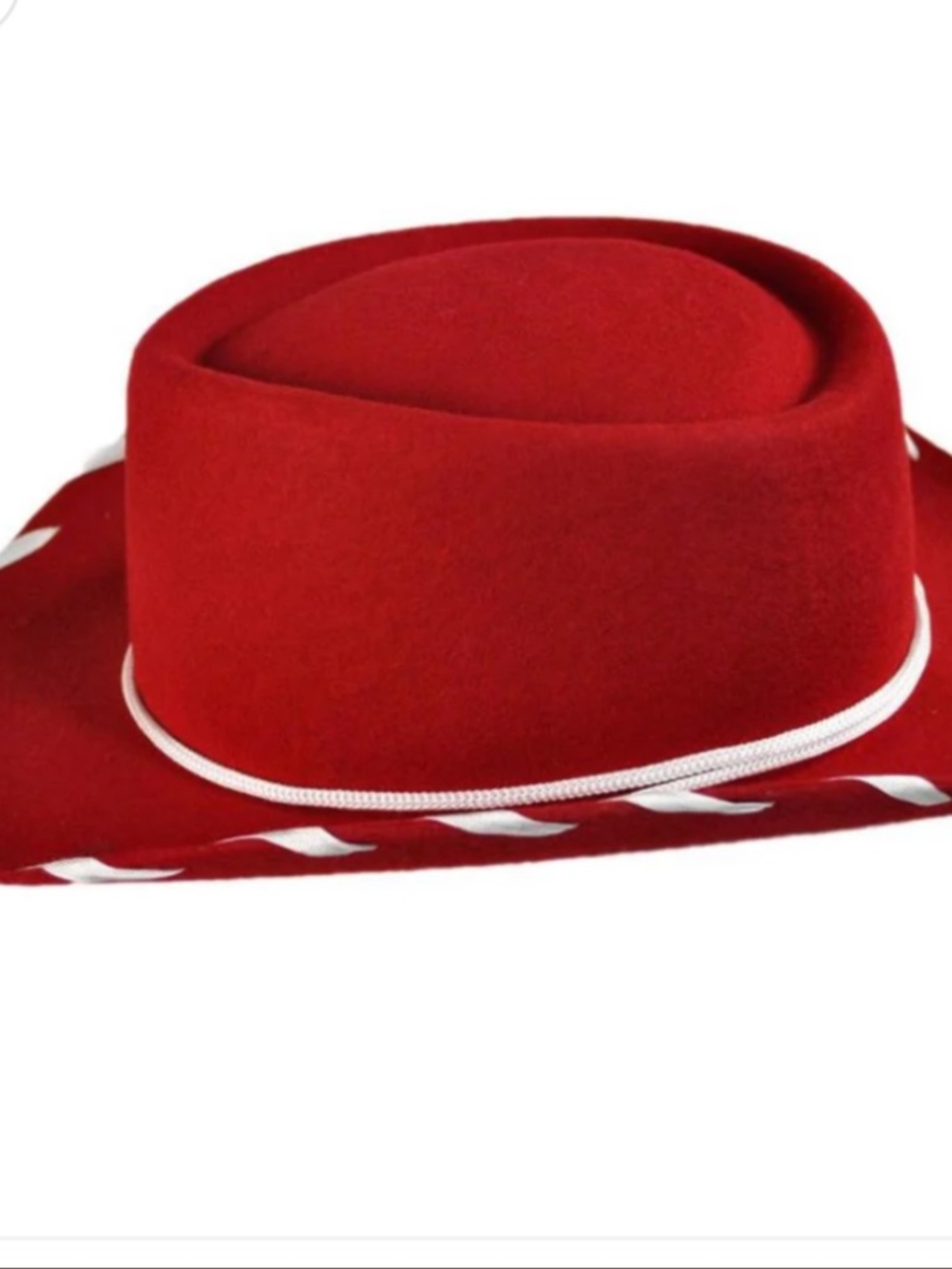 Kids red wool cowboy hat used